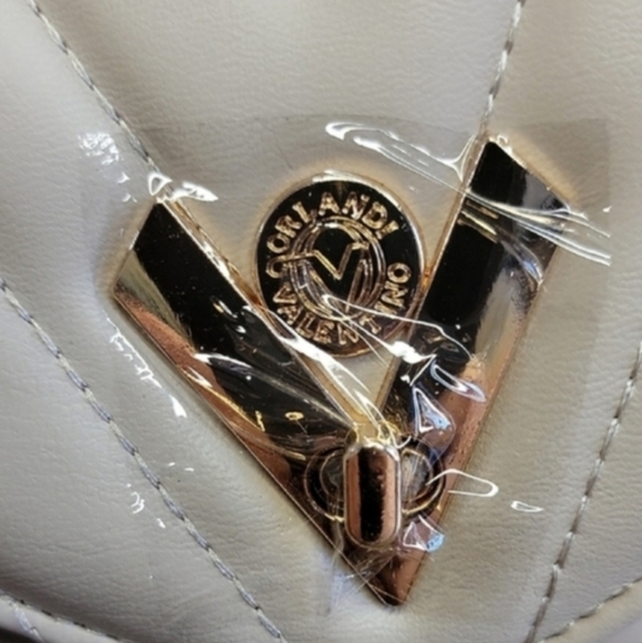 Valentino Orlandi Quilted Crossbody Bag with Coin Pouch – Taupe Nude – NWT - Picture 7 of 8